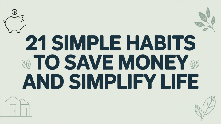 21 Simple Habits to Save Money and Simplify Life