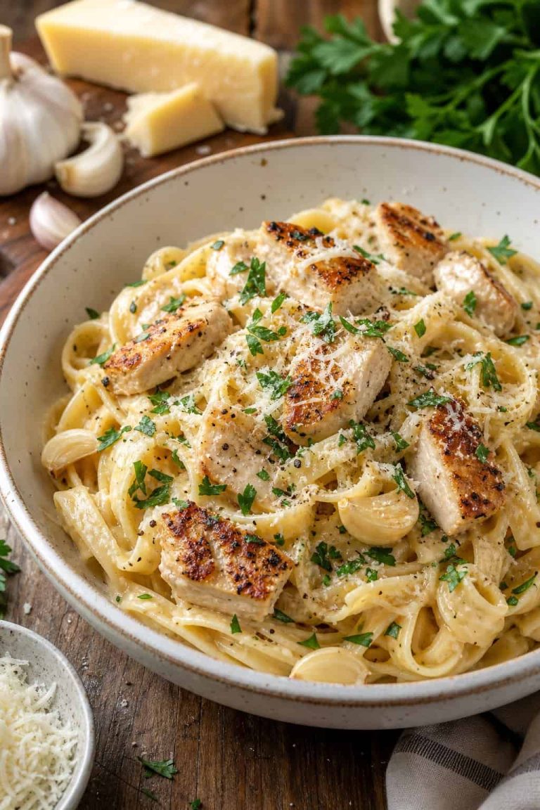 7 chicken pasta recipes for weeknight dinners - garlic parmesan chicken pasta
