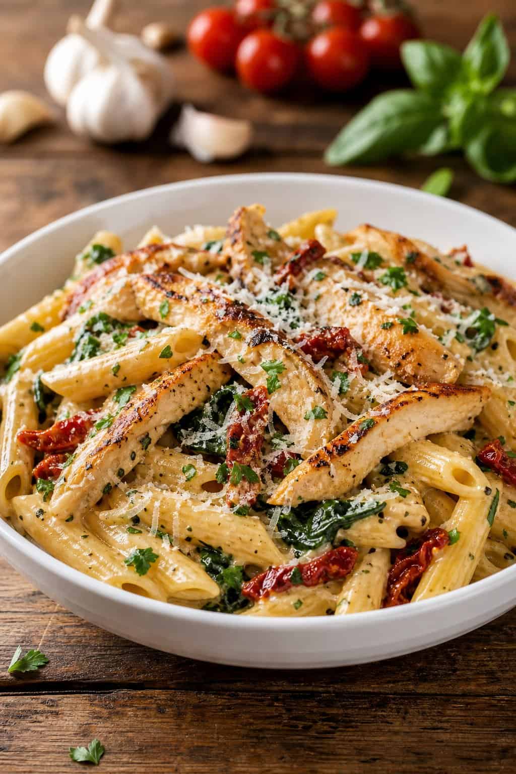 Rich and Healthy Tuscan-Inspired Chicken Penne for Family Dinners