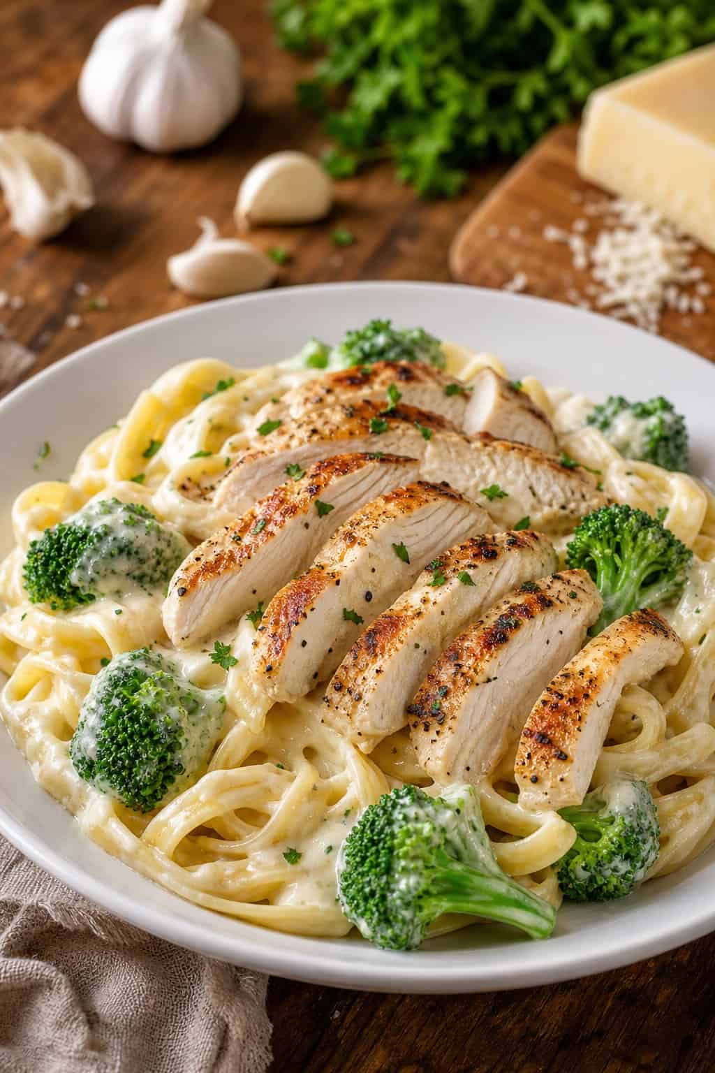 Creamy Garlic Chicken Pasta with Fresh Broccoli: A Family-Friendly Clean Eating Classic