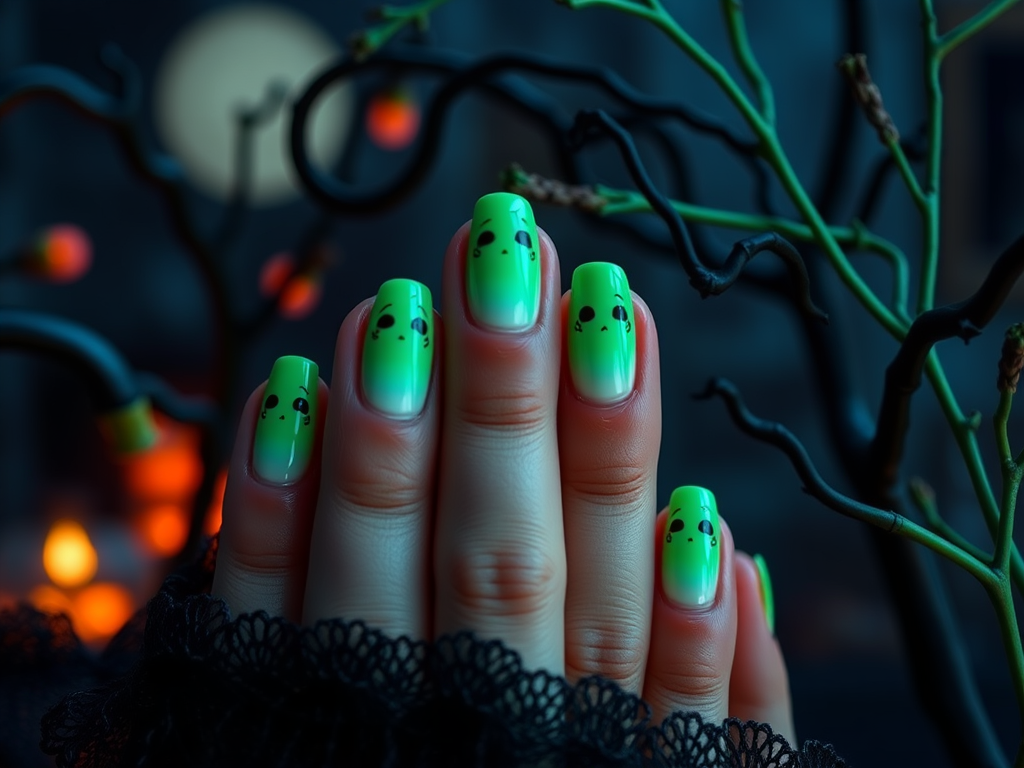 Mystic Midnight Fade: A Halloween Nail Adventure