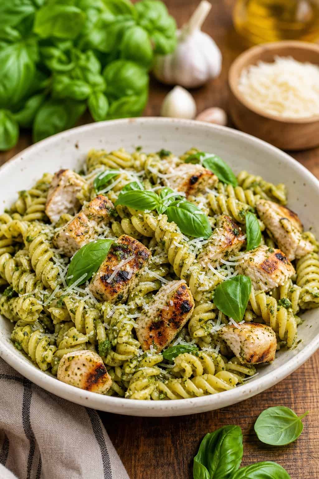 Vibrant Pesto Chicken Rotini: A Clean-Eating Family Favorite