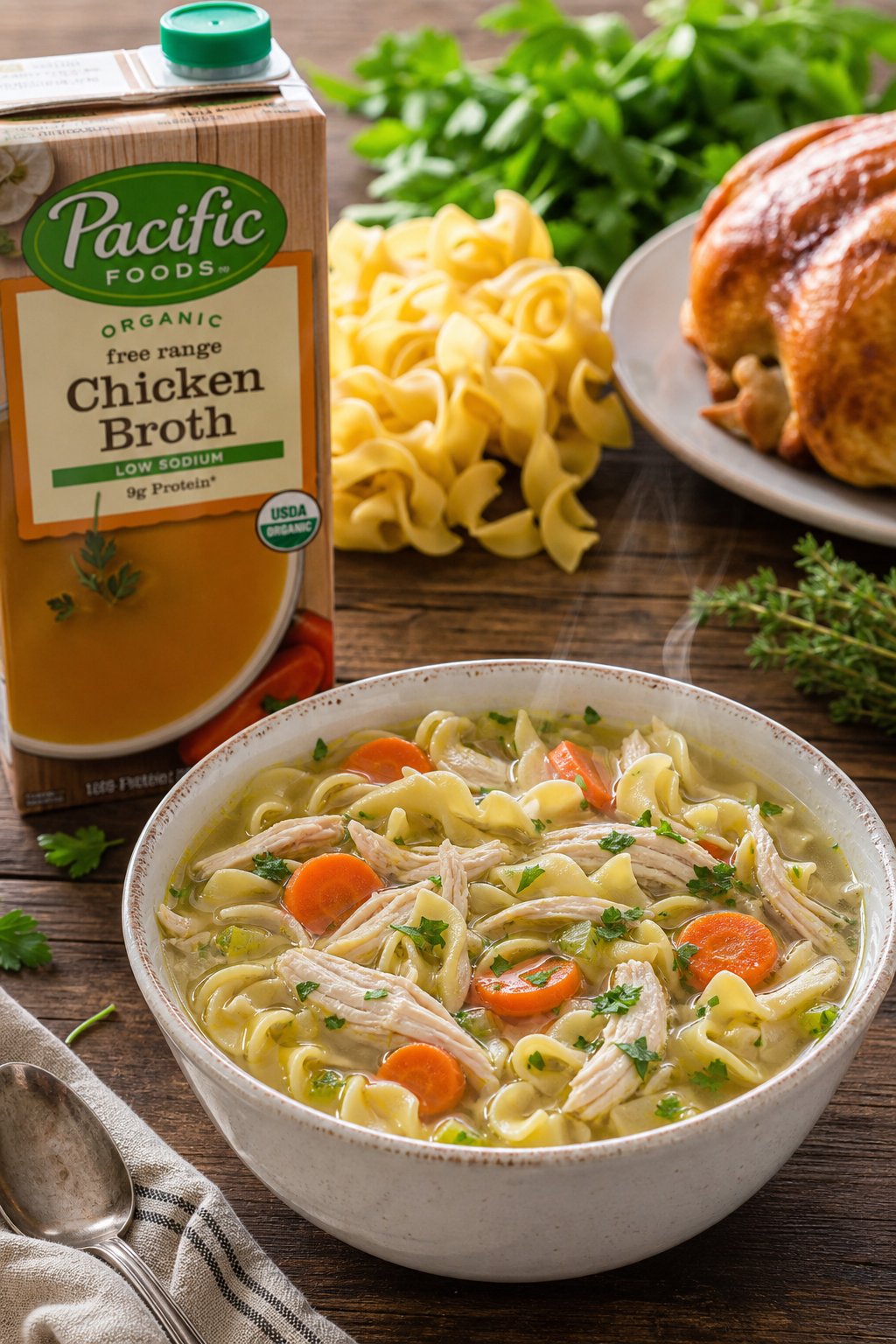 Cozy Up with 30-Minute Rotisserie Chicken Noodle Soup