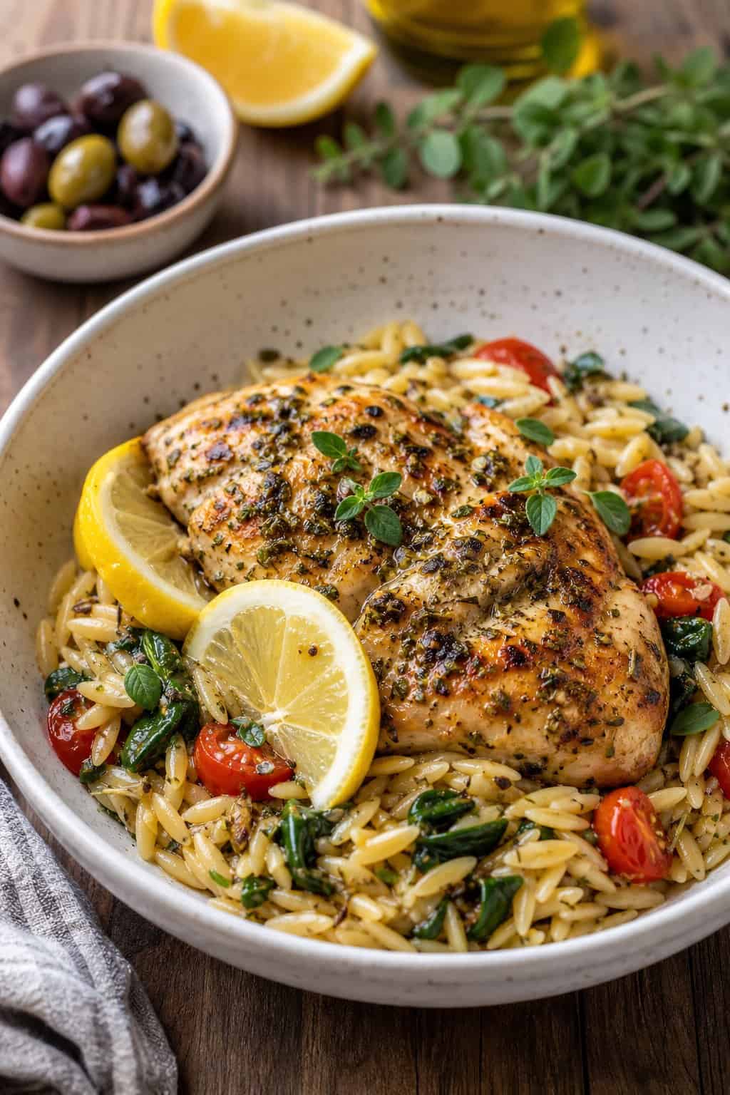 Zesty Greek Chicken and Orzo Skillet Perfect for Clean-Eating Families