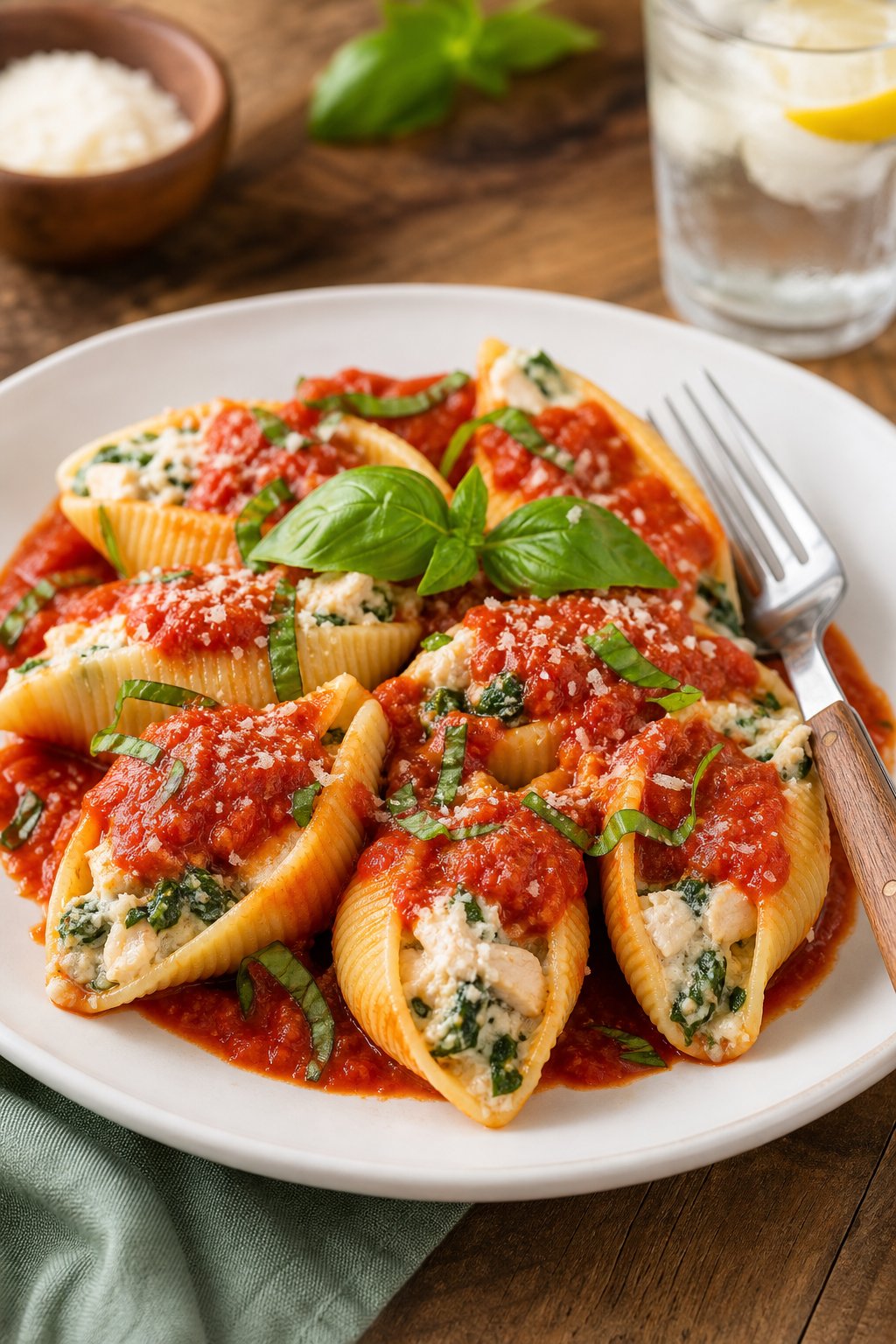 Comfort in Every Bite: Chicken and Spinach Stuffed Shells