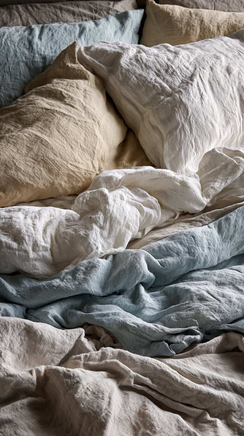 Start with soft, breathable foundations: bedding, throws, and curtains
