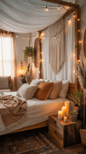Choose fabrics and draping methods for a soft, breathable canopy
