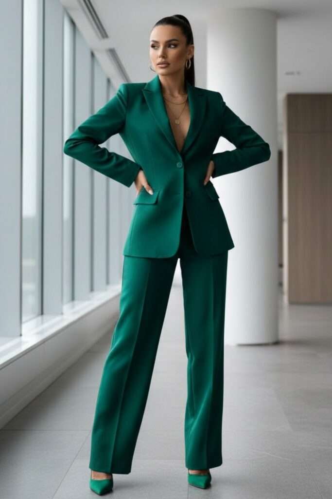 Emerald Suiting With Quietly Modern Details