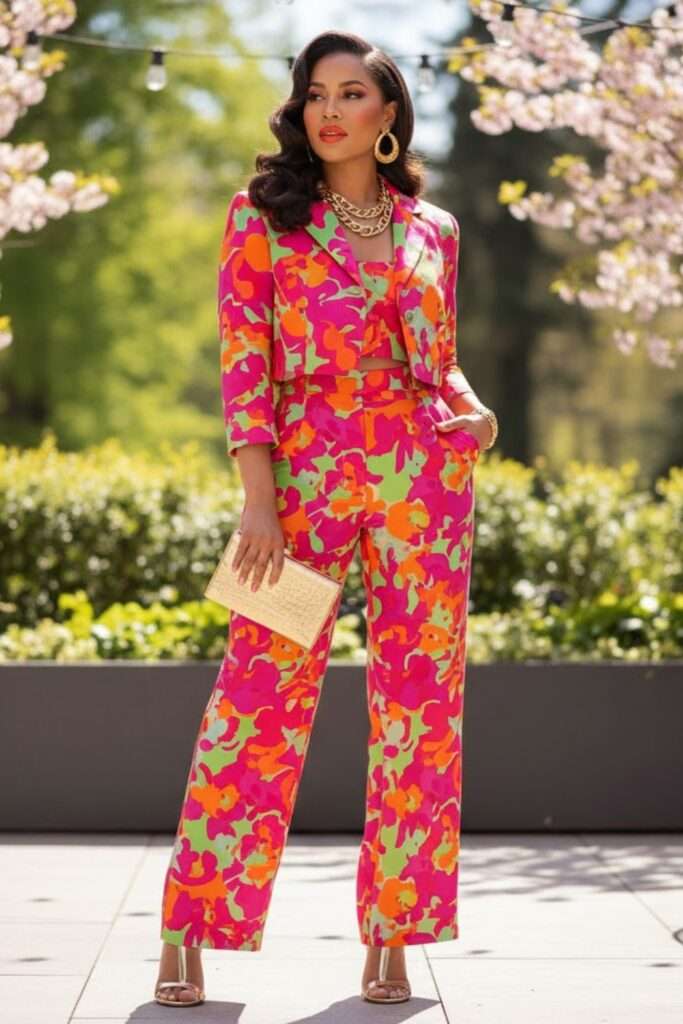 Floral Suit with a Fresh Edge