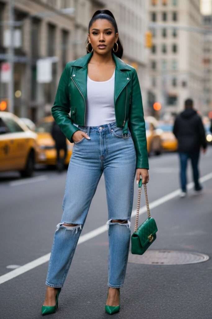City-Ready Emerald: Polished Green for Everyday Wear