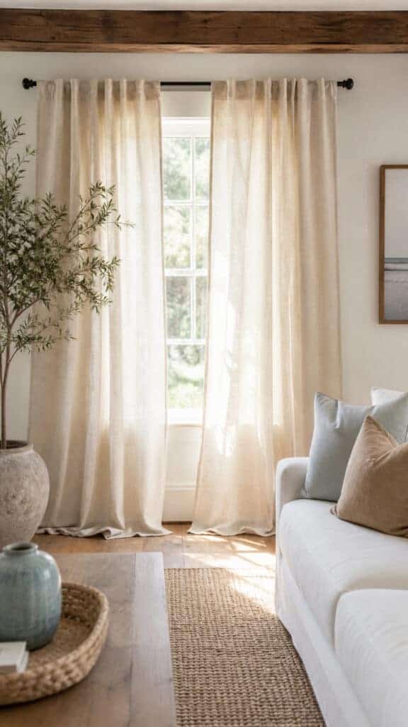 Layered Natural Textiles to Soften Hard Lines
