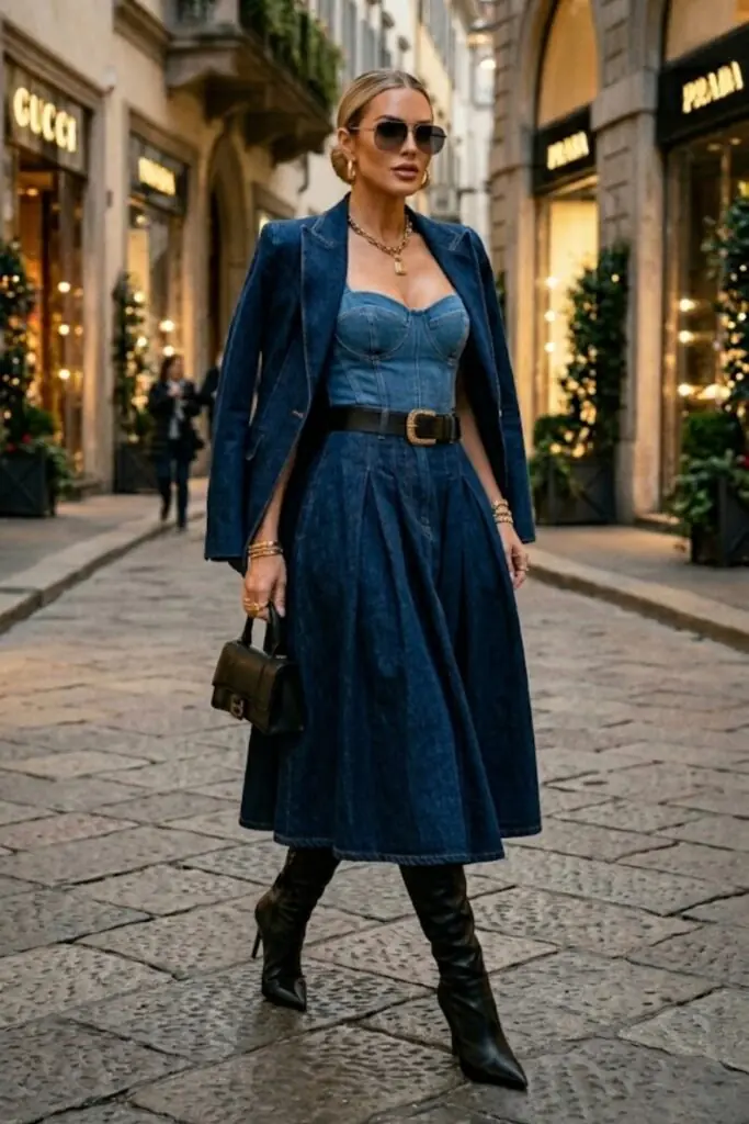 Indigo Tailoring and Sculpted Denim Layers