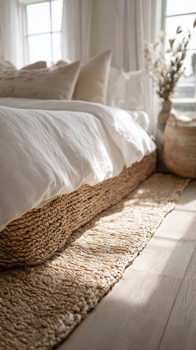 Choose grounding elements: bed frames and skirts