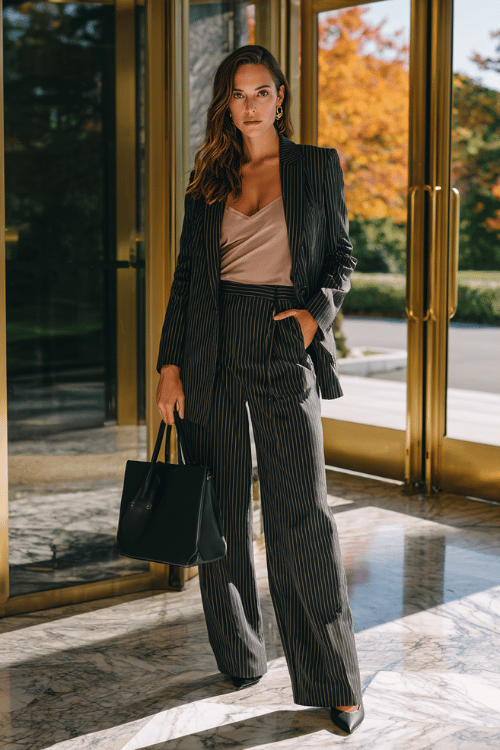 Teal Wrap Blazer Dress: Fall Business-Casual for Midsize Women