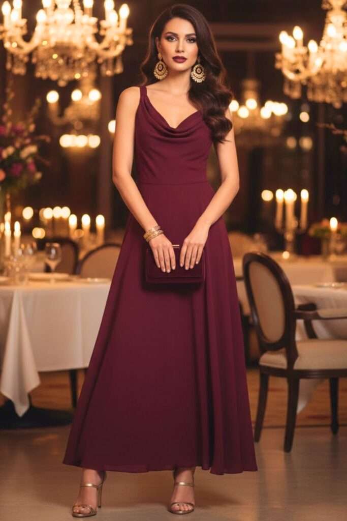 Burgundy Midi: Quiet Glamour for Candlelit Evenings