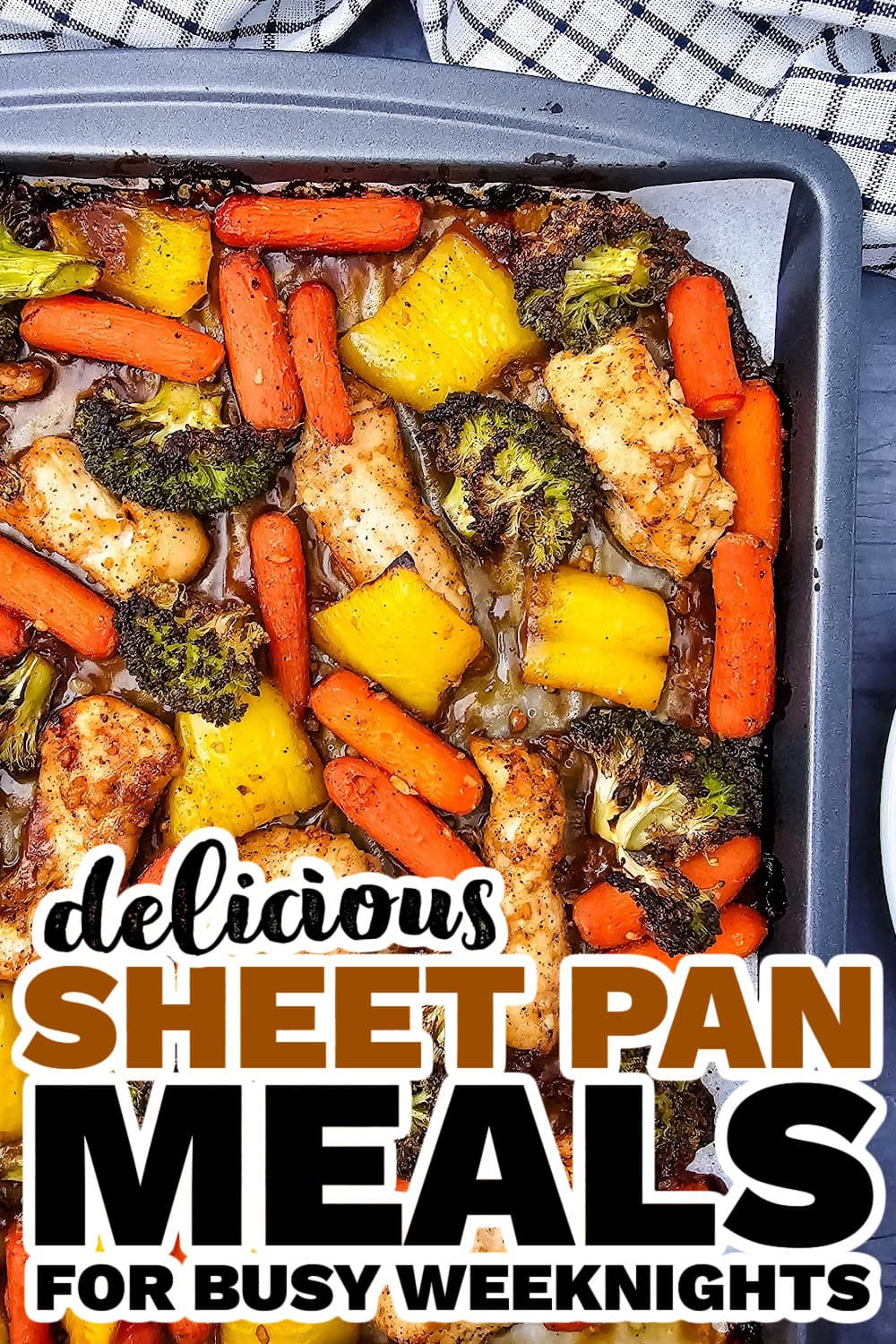 Sweet-Garlic Roast Chicken & Sheet-Pan Vegetables