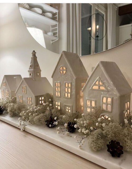 Cozy Ceramic Village Vignette