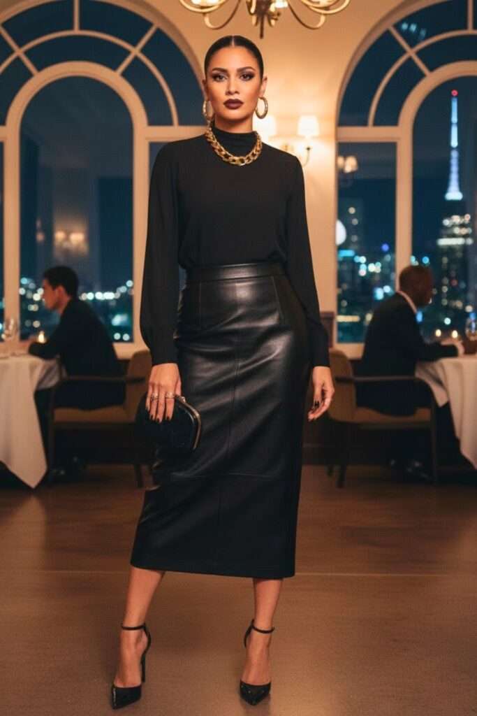 Understated Black for an Intimate Urban Valentine's Night