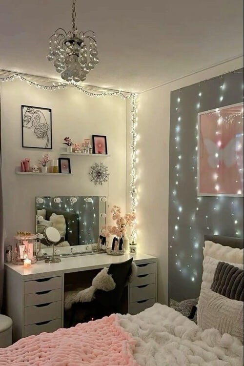 Warm-Glow Vanity Nook