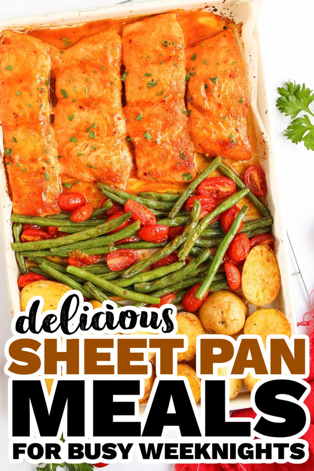 Amber-Dijon Salmon and Roasted Roots Sheet-Pan Supper