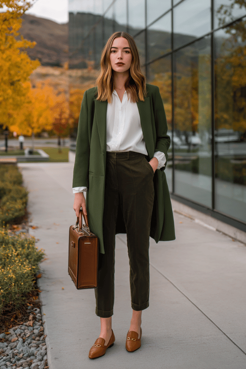 Forest Green Blazer Edit: Classy Fall Business-Casual for Women Over 50