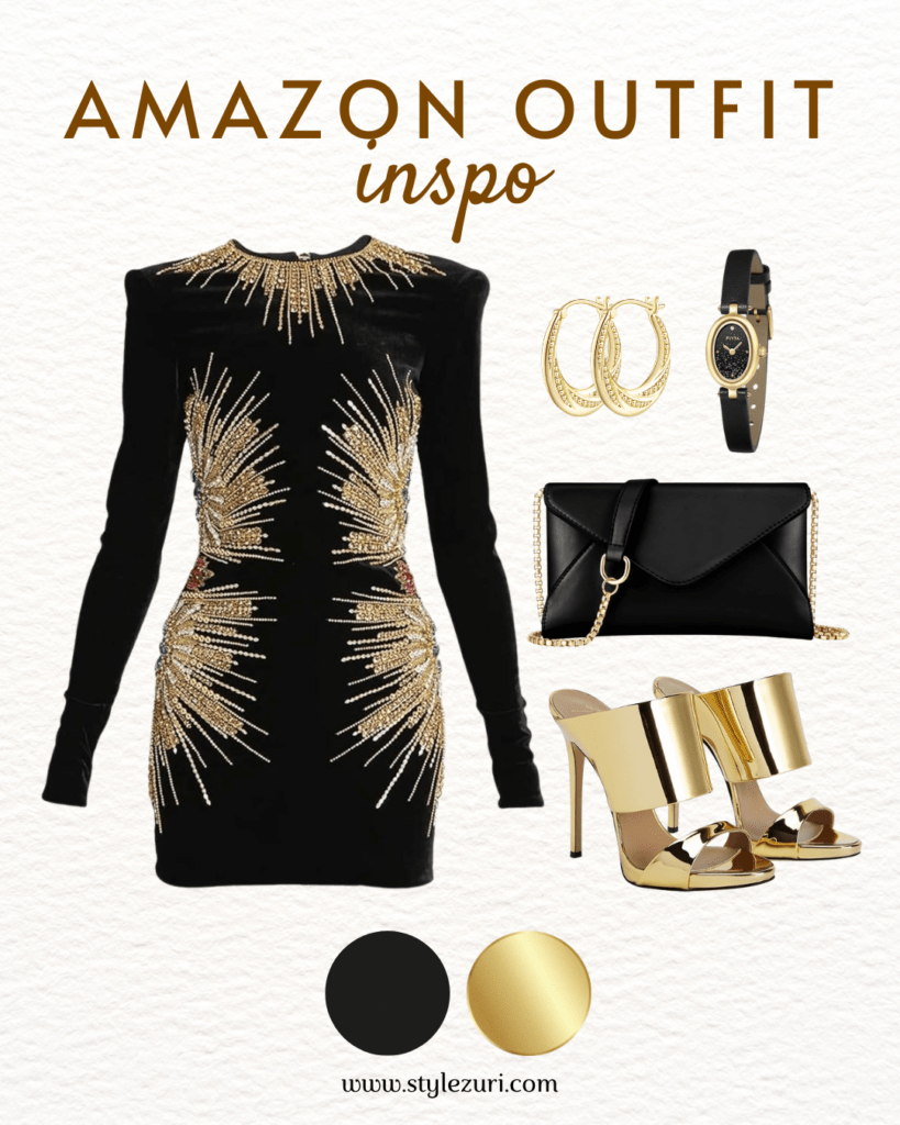 Golden-Edged Satin Mini for Effortless Holiday Glam