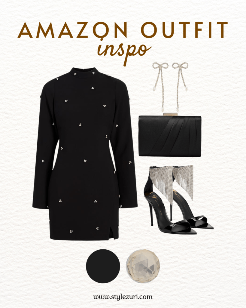 Weekend Brunch Black Dress with Denim and Sneakers