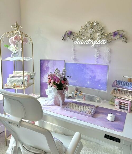 Plum-Perfect Desk Styling