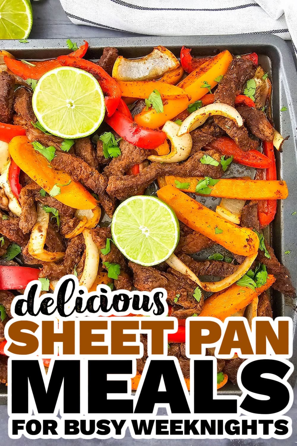 Sheet-Pan Sizzling Steak and Pepper Bake
