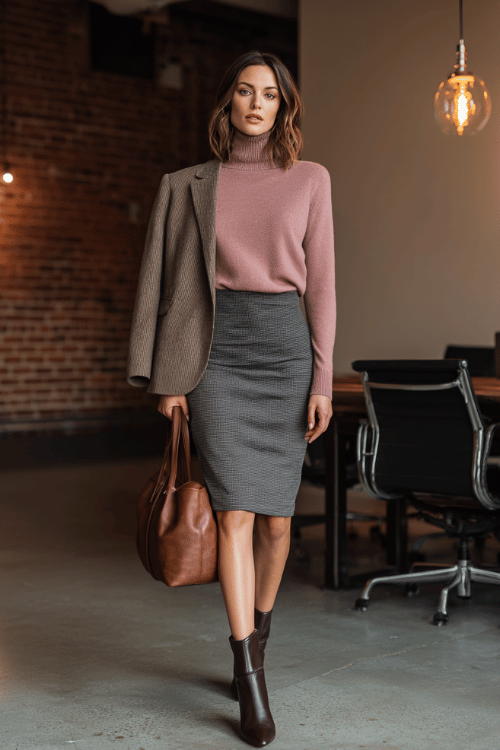 Warm-Rose & Camel: Easy Fall Business-Casual for Women Over 50