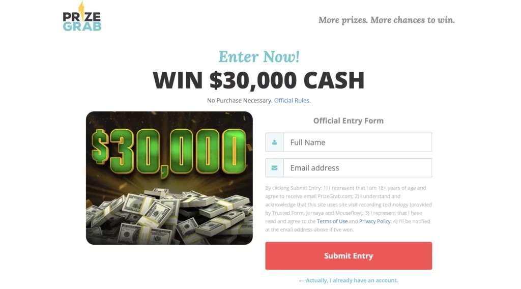What People Enter to Win: Categories and Typical Items