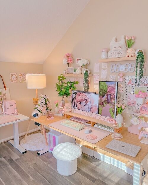Pastel Kawaii Desk Corner
