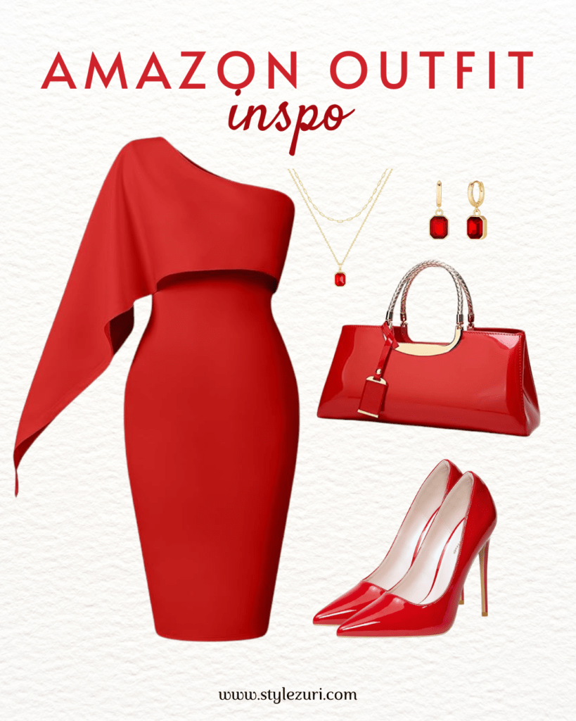 Rouge Allure: Corset Midi for Evening Toasts