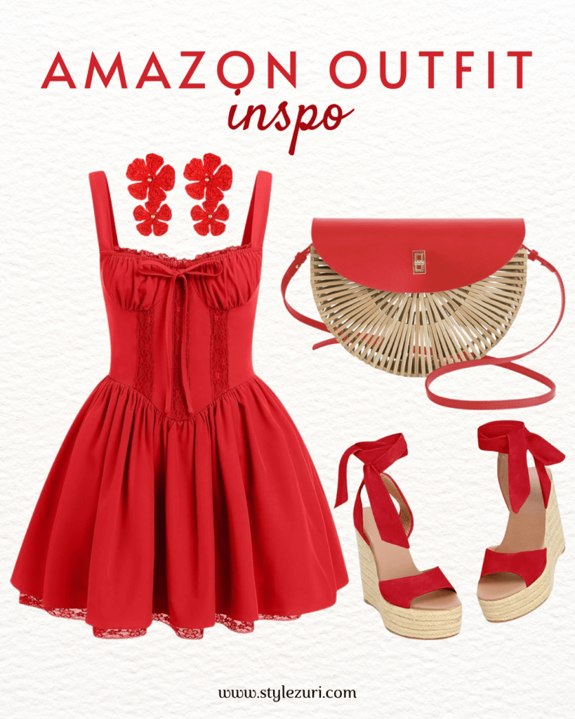 Garden-Party Glam with Scarlet Floral Crop and Pencil Skirt