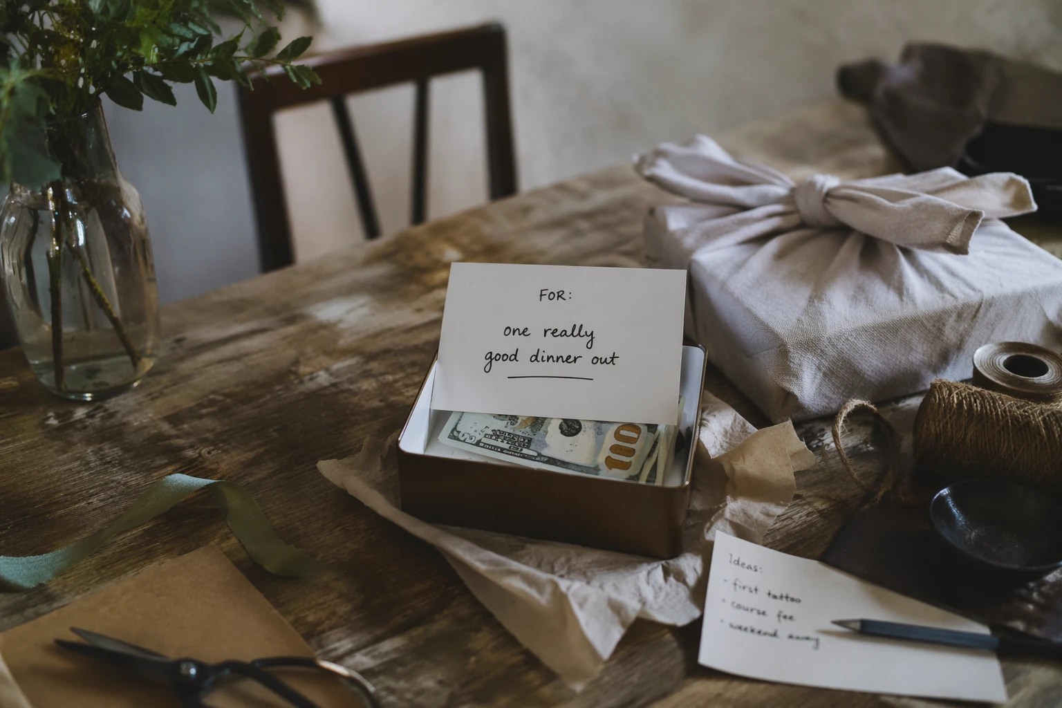 Build a Bouquet of Bills or Gift Cards