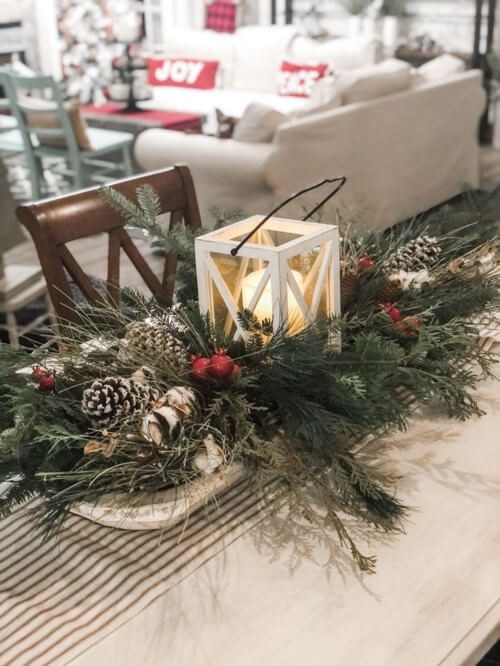 Frosted Pinecones and Lantern Glow