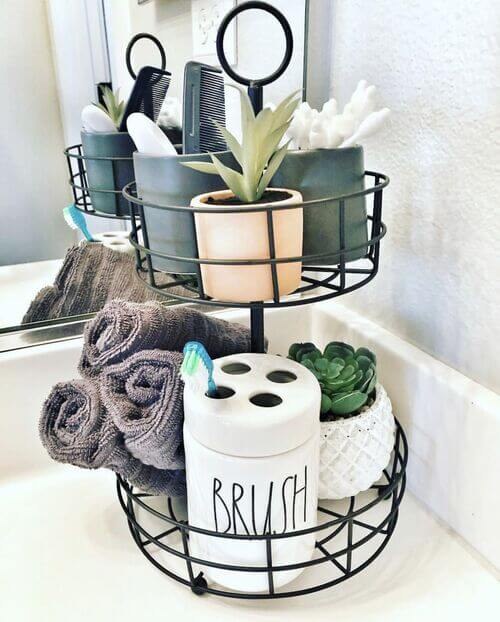 Fruit-Basket Vanity Pedestal