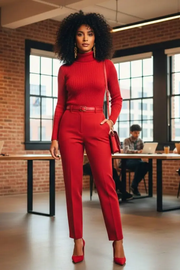 Monochrome Red Ritual: Focused Warmth for a Packed Day