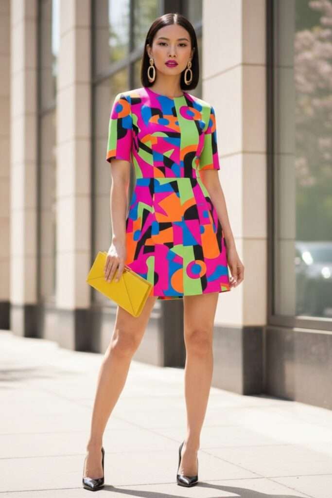Abstract Mini and Sleek Heels for Spring Nights