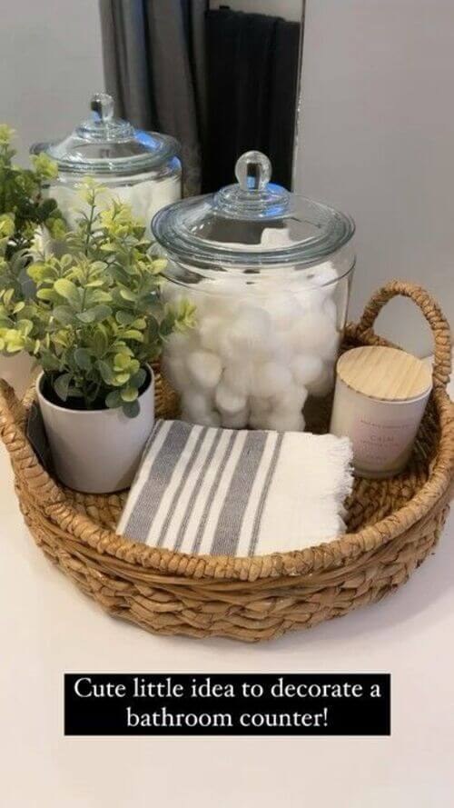 Wicker Tray Counter Corral