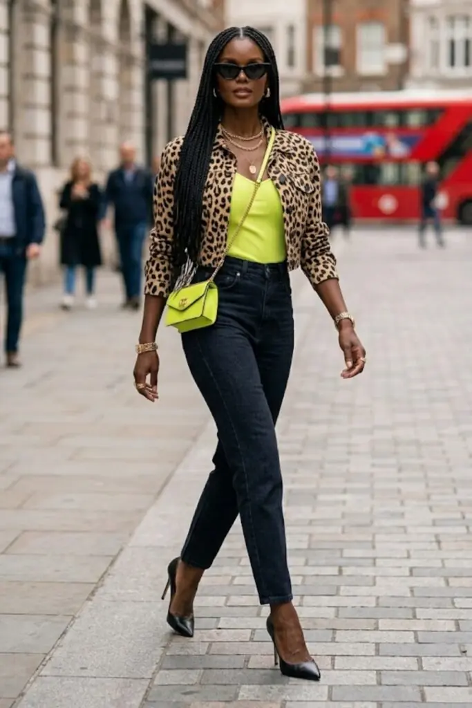 Leopard Layering: Fresh Contrast with Calm Lines
