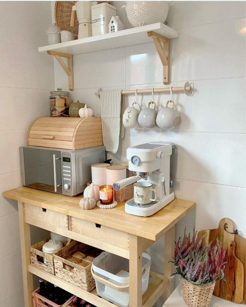 Vertical Coffee Nook for Tight Counters