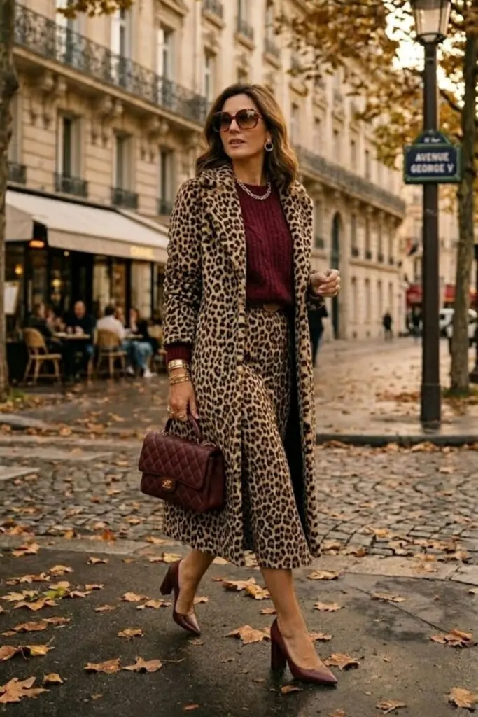 Leopard Layers: Warm Tones and Tailored Proportions