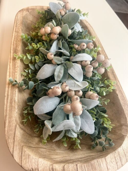 Soft Silvers: Lamb’s Ear and Eucalyptus Dough Bowl