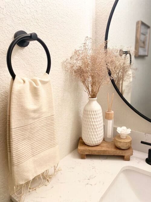 Calm & Curated: White Vase with Dried Grass