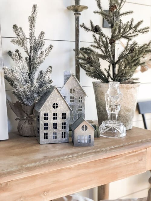 Frosted Mini House Vignette