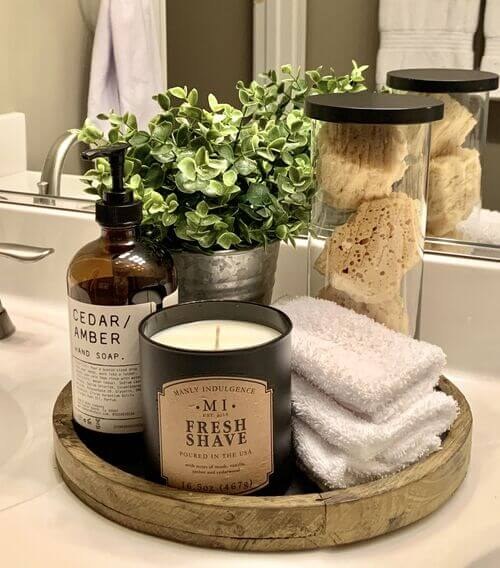 Cozy Round Farmhouse Tray