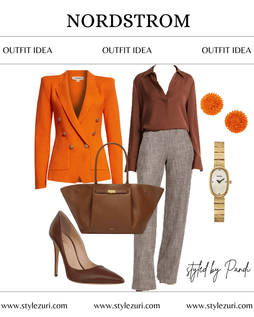 Croc-Textured Blazer and Ivory Skirt for Polished Charm
