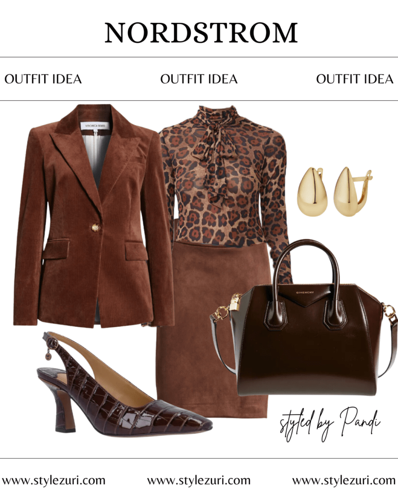 Plaid Blazer and Black Knit for Polished Ease