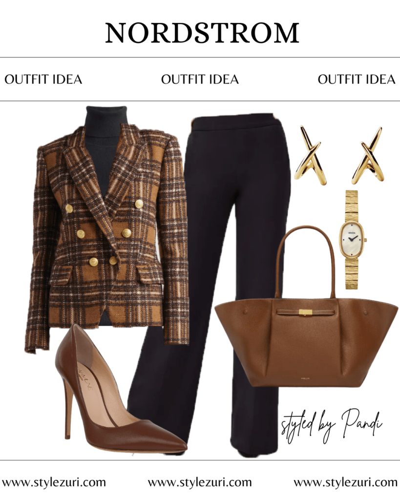 Red Blazer and Black Dress: Executive Elegance
